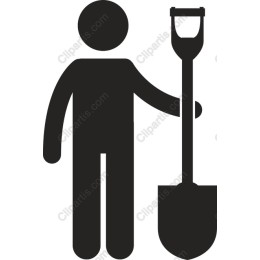 Construction Worker with Shovel