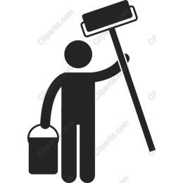 Painter - Professional Painter Holding Roller