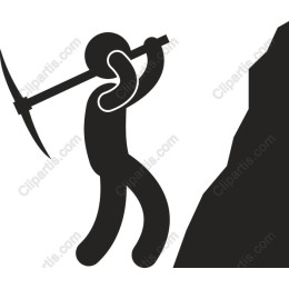 Climbing Figure with Pickaxe