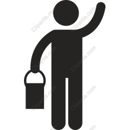 Person Waving with Bucket