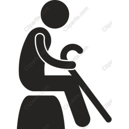 Seated Figure with Cane