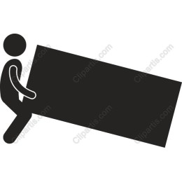 Person Lifting Large Rectangle