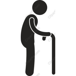 Senior Person with Cane