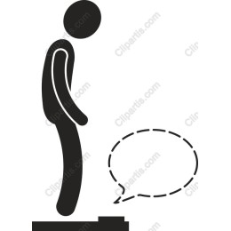 Contemplative Figure with Speech Bubble