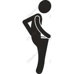 Minimalist Human Figure Pocket Reaching