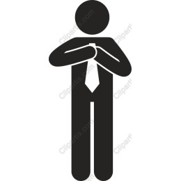 Professional: Business Figure Adjusting Tie