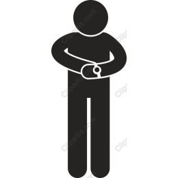 Minimalist Figure Holding Object