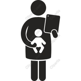 Modern Parenting: Mother with Baby and Tablet