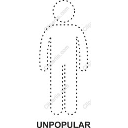 Unpopular - Minimalist Human Outline