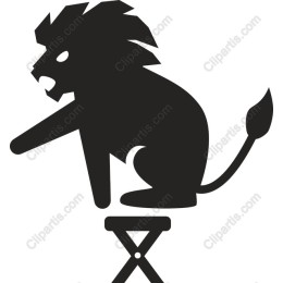 Stylized Lion Balancing
