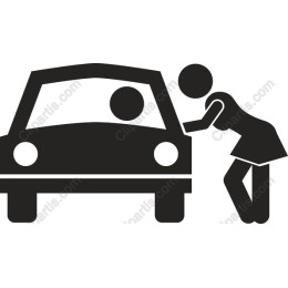 Engaging Woman with Car