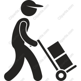 Delivery Man with Hand Truck