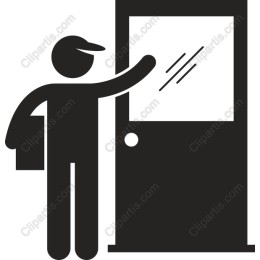 Delivery Person Knocking on Door