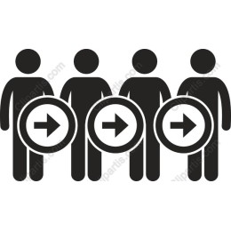 Modern Teamwork with Directional Arrows