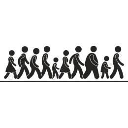 Diverse Walking Figures