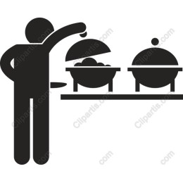 Professional Chef Serving Buffet