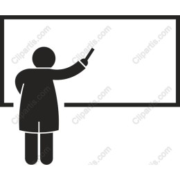 Teacher Standing in Front of Chalkboard