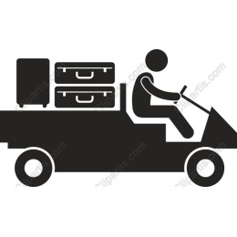 Stylish Transportation Vehicle with Luggage