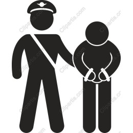 Police Officer and Handcuffed Individual