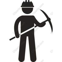 Construction Worker with Pickaxe