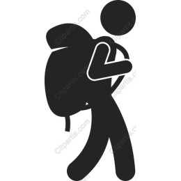 Minimalist Hiker with Backpack