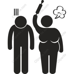 Playful Kitchen Confrontation