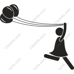 Joyful Girl with Balloons