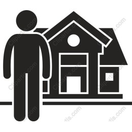 Minimalist of Person and House