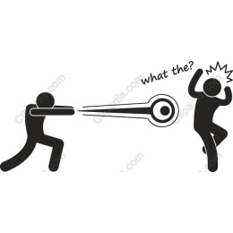 Humorous Surprise Stick-Figure