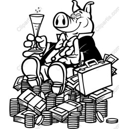 Whimsical Wealthy Pig