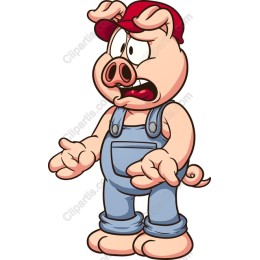 Playful Cartoon Pig