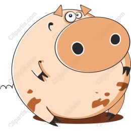 Playful Cartoon Cow
