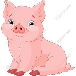 Charming Cartoon Pig