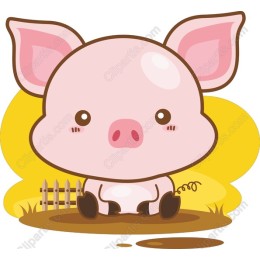 Cute Cartoon Piglet