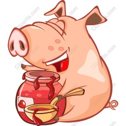 Joyful Pig with Jam