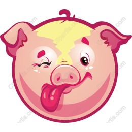 Playful Pig Cartoon