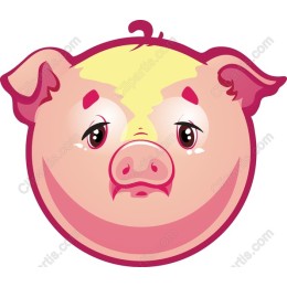 Charming Cartoon Pig Face