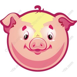 Adorable Cartoon Pig Face