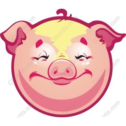Charming Cartoon Pig Face