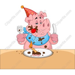 Cheerful Pig Birthday Celebration