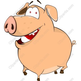 Charming Cartoon Pig