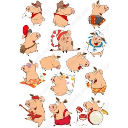 Whimsical Pig Bundle - 15 Unique