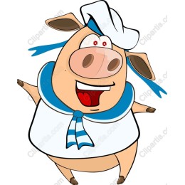 Cheerful Chef Pig