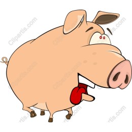 Playful Cartoon Pig