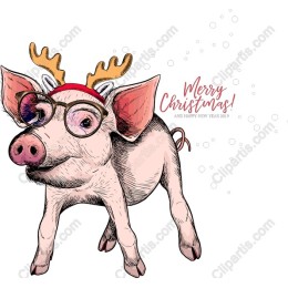 Merry Christmas Pig