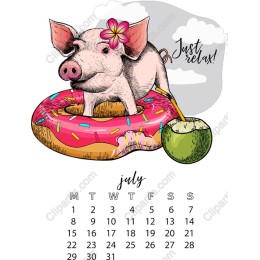 Just Relax! Pig in Donut Float