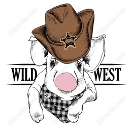 Wild West Sheriff Pig
