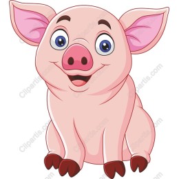 Adorable Cartoon Pig