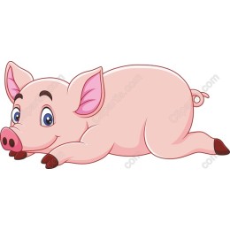 Playful Cartoon Pig