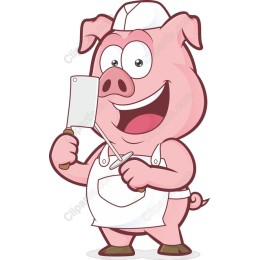 Cheerful Chef Pig